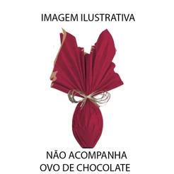 Folha para Ovos de Páscoa Double Face Acetinado Cereja/Ouro 69x89cm - 05 unidades - Cromus Páscoa - Rizzo Distribuidora