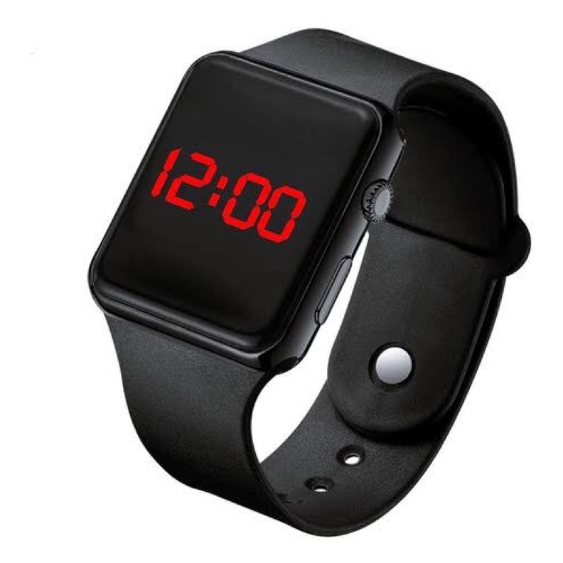 relógio feminino digital Led quadrado- preto rose prata dourado prata 2023