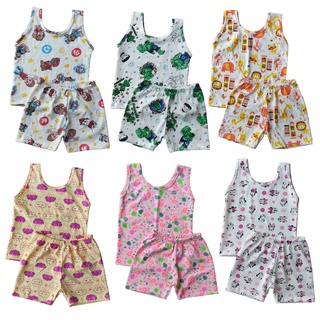 Conjunto De Pijama Infantil De Regata E Shorts 100% Algodão super fresquinho