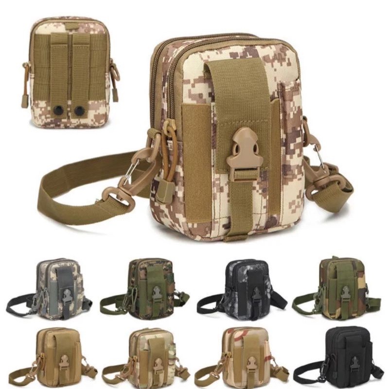 Bolsa transversal porta treco bornal camuflada pochete cintura multiuso promoção (com alça)