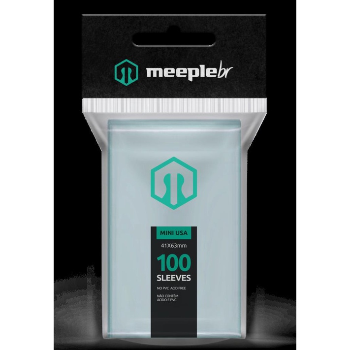Sleeve MeepleBR Mini USA 41 x 63 mm - 100 unidades