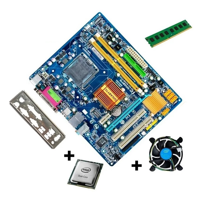 Kit Placa 775 + Intel Dual Core + 2gb Ram + Cooler + Montada + Testada antes do envio