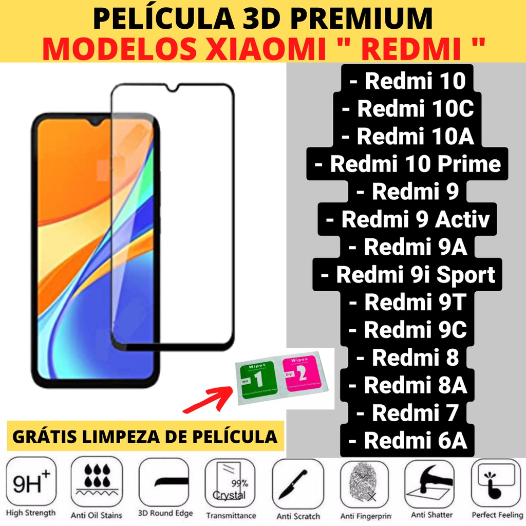 Película Premium Hprime Vidro Temperado Xiaomi Redmi 8 8a Escorrega