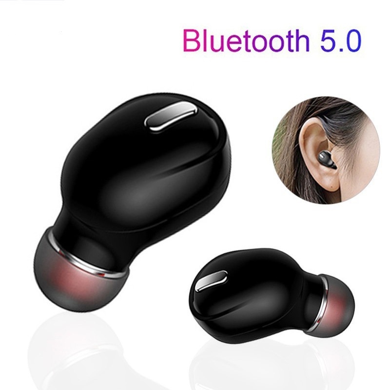 X9 mini 5.0 bluetooth fone de ouvido sports gaming headset com microfone sem fio fones handsfree estéreo(1 pc Só) em Oferta na Shopee