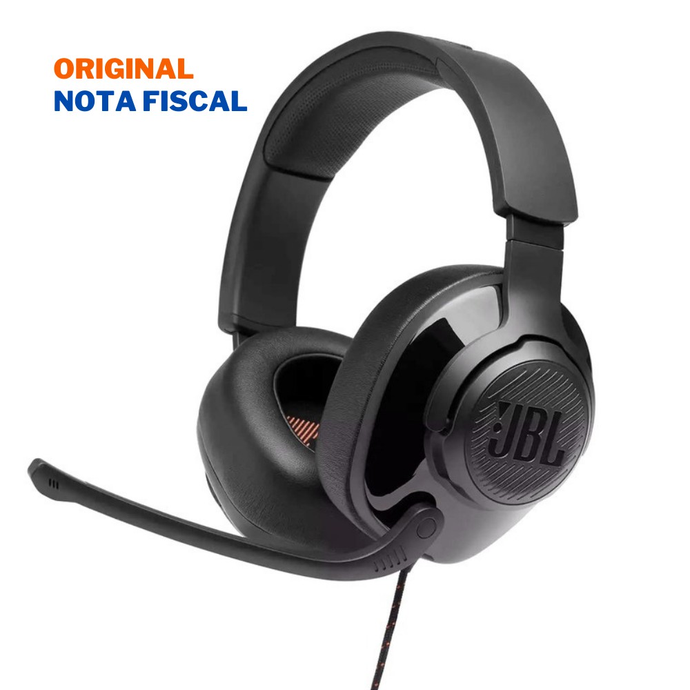 Fone de Ouvido JBL Quantum 300 Surround Gamer Headset Headphone P3 + Adaptador USB JBLQUANTUM300BLK
