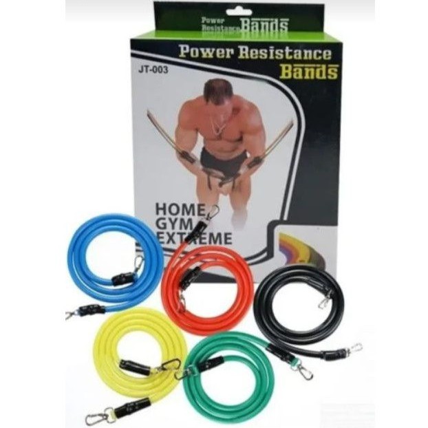 kit elástico extensor 11itens musculação funcional em casa