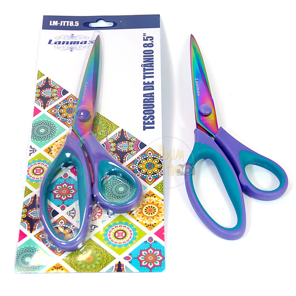 Tesoura Titanio 8,5 Pol Titanium Ou Tesoura Precisão Soft 6,5 Pol em Oferta na Shopee