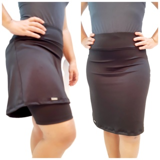 Saia Shorts Fitness Evangelica Preta
