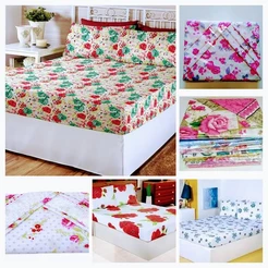 Jogo De Lençol Cama Casal Queen 3 Pçs Microfibra Estampada/Casal/Solteiro
