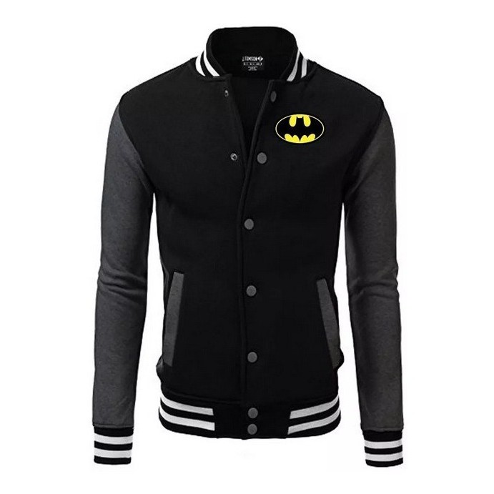 Batman Jaqueta College Bordado Black Edition, Algodão - Unissex