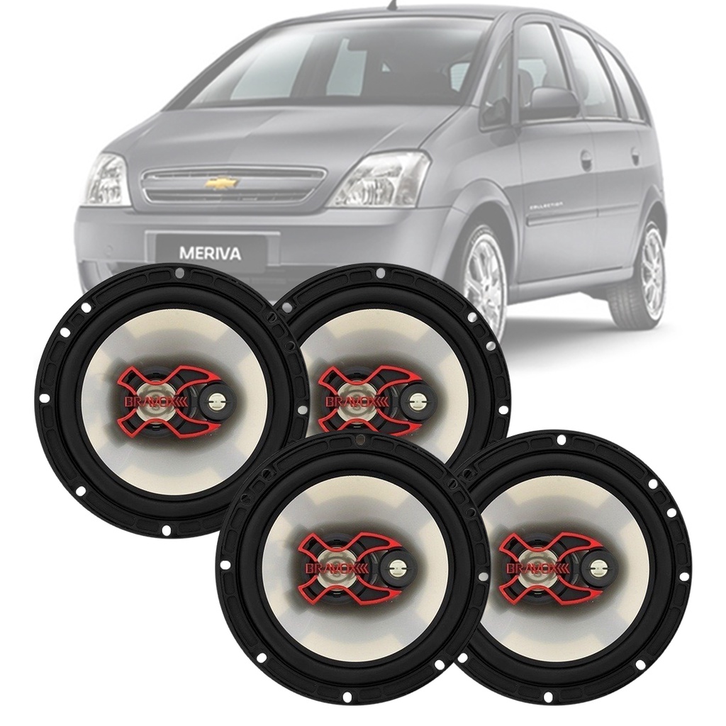 Alto Falante Automotivo 4 Bravox Frente Trás Gm Meriva - Spare Parts and Accessories for Vehicles