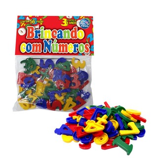 Brinquedo Pedagógico Brincando com números 56 Pecas