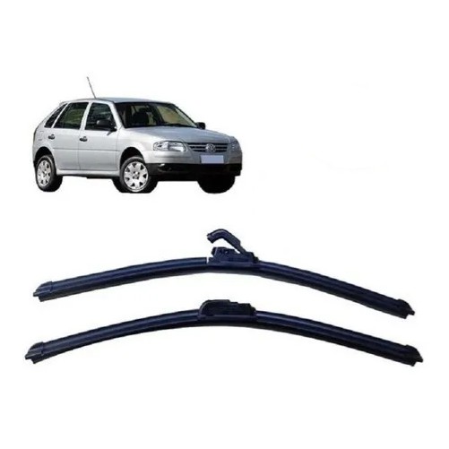 Par de Palhetas para Limpador de Parabrisa Dianteiro  Gol G4 2005 2006 2007 2008 2009 2010 2011 2012