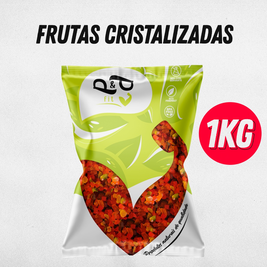 Frutas Cristalizadas - Embalado A Vácuo - P&p Fit em Oferta na Shopee