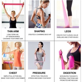 Faixa Elástica Fisioterapia Academia Para Exercícios Multifuncionais 1,5 M Espessura 0.35M...