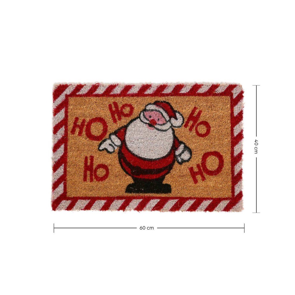 Capacho Tapete Para Apartamento Feliz Natal Papai Noel Ho Ho Ho 60x40 cm.