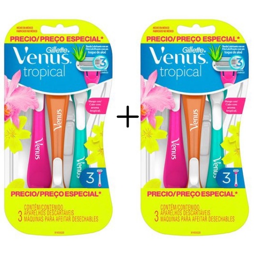 Aparelho de Depilação Aparelho Depilação Venus Troipal Gillete Feminino Depilador Kit com 2 Promoção