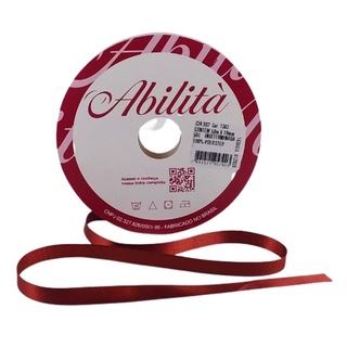Fita Cetim Nº02 Rolo 50m, 10mm - 01 Unidade - Ideal para decoração, artesanato, lembrancinha, aniversário e pet
