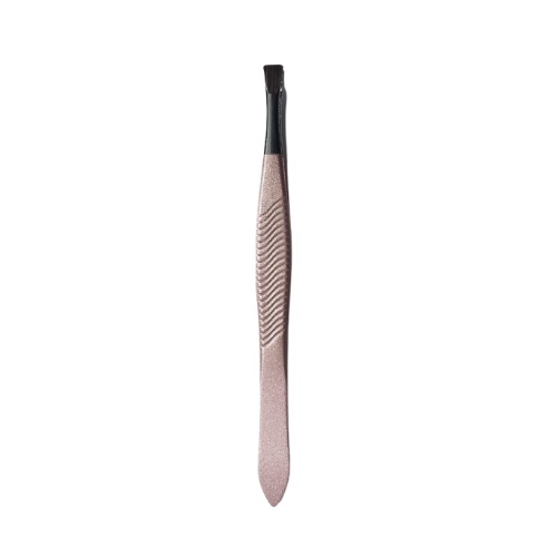Pinça Rose Ponta Silver Reta Designer de Sobrancelhas Profissional