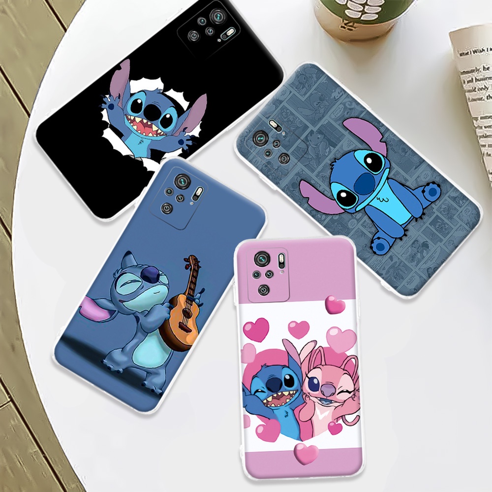 Capa Flexível De Silicone/TPU Do Stitch Para Xiaomi Redmi Note 10/10S