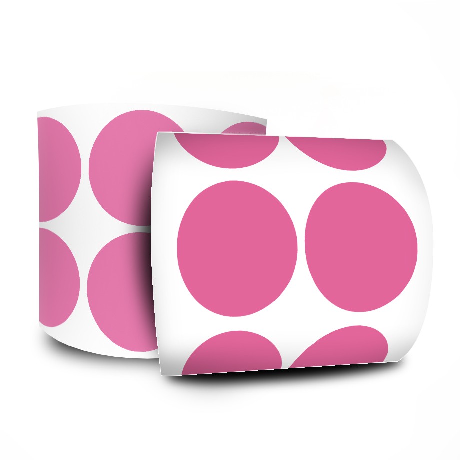 2 Rolos de Etiquetas Adesivas Bolinha 3Cm 1000 Etiquetas Rosa em Oferta na Shopee