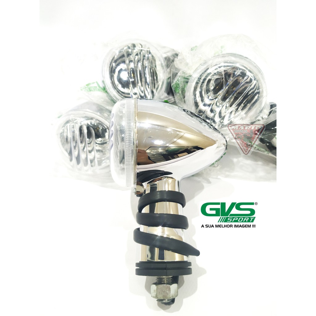 4 Pisca Cromado Cristal Intruder Chopper Haojue Shadow Boulevard Custom Seta