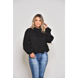 Blusa Cropped Pele de Carneiro // lã de ovelha // Pelinho