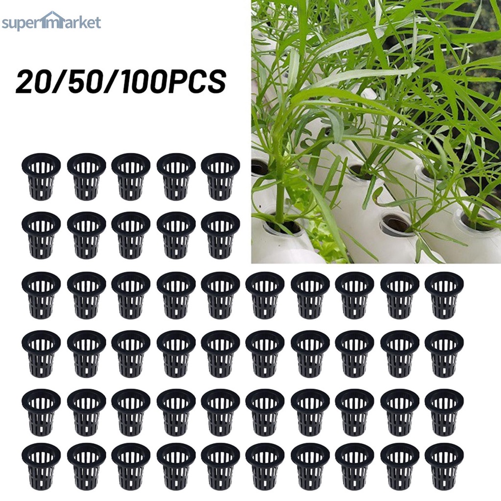Details about   20/50/100pcs Vegetable Net Cup Slotted Mesh Soilless Culture Plant Pots 
