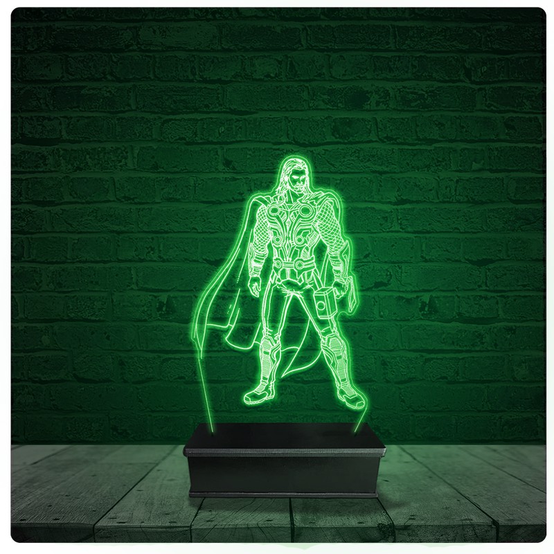 Luminária Abajur Acrílico Led - Thor Vingadores Marvel 10