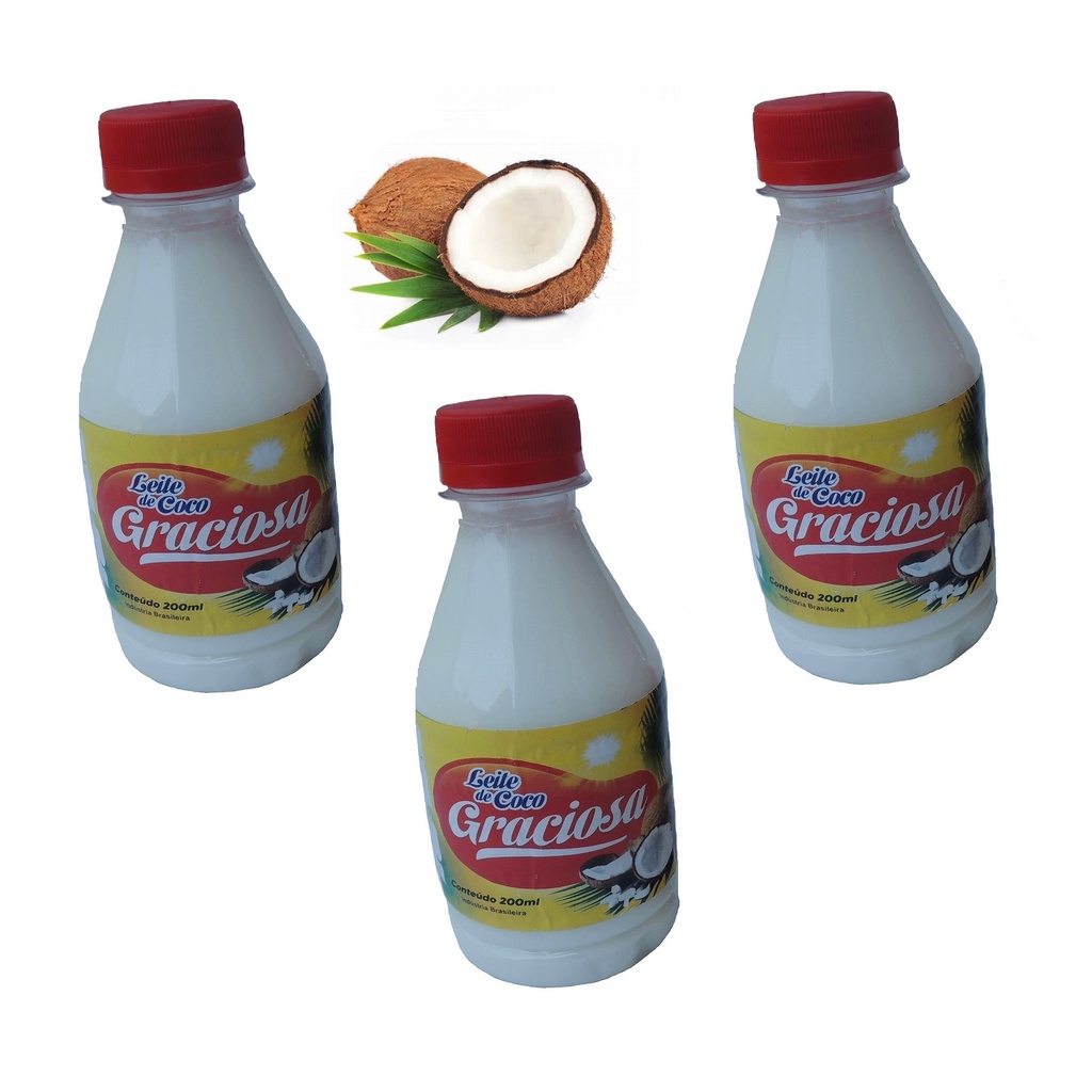 Kit Melhor Leite de Coco Tradicional Consistente 200ml | Shopee Brasil
