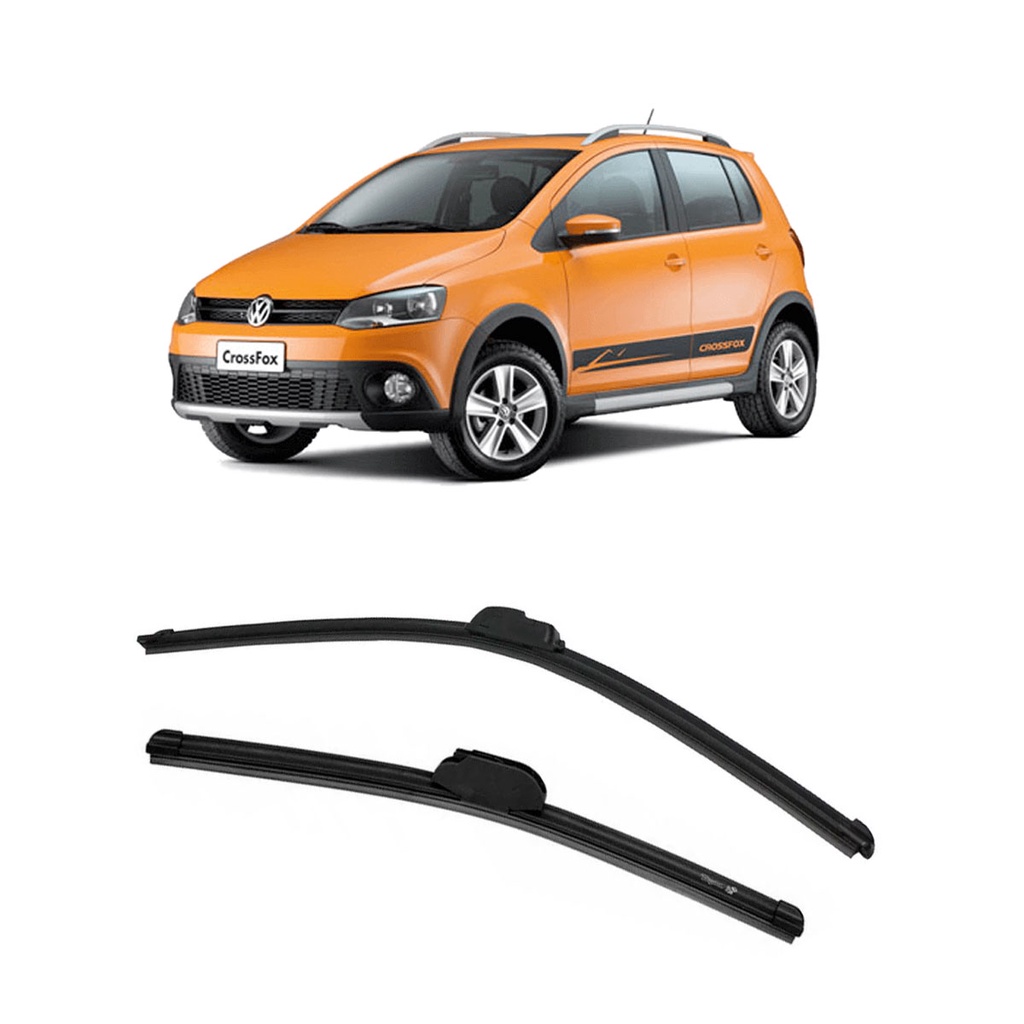 Kit Palheta VW Fox Crossfox 2010 2011 2012 2013 Limpador Parabrisa Silicone