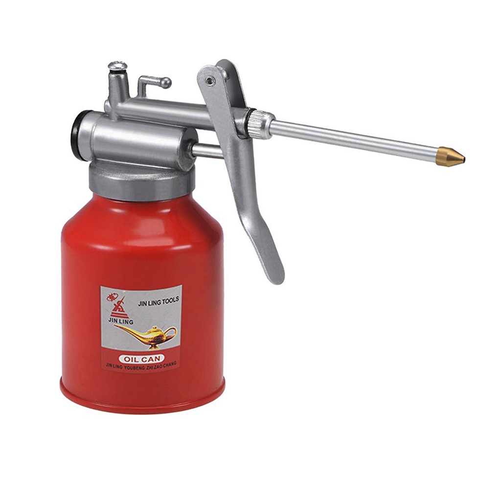 Almotolia Manual 125 Gramas Corpo Metal Pistola De Óleo C/ Aplicador