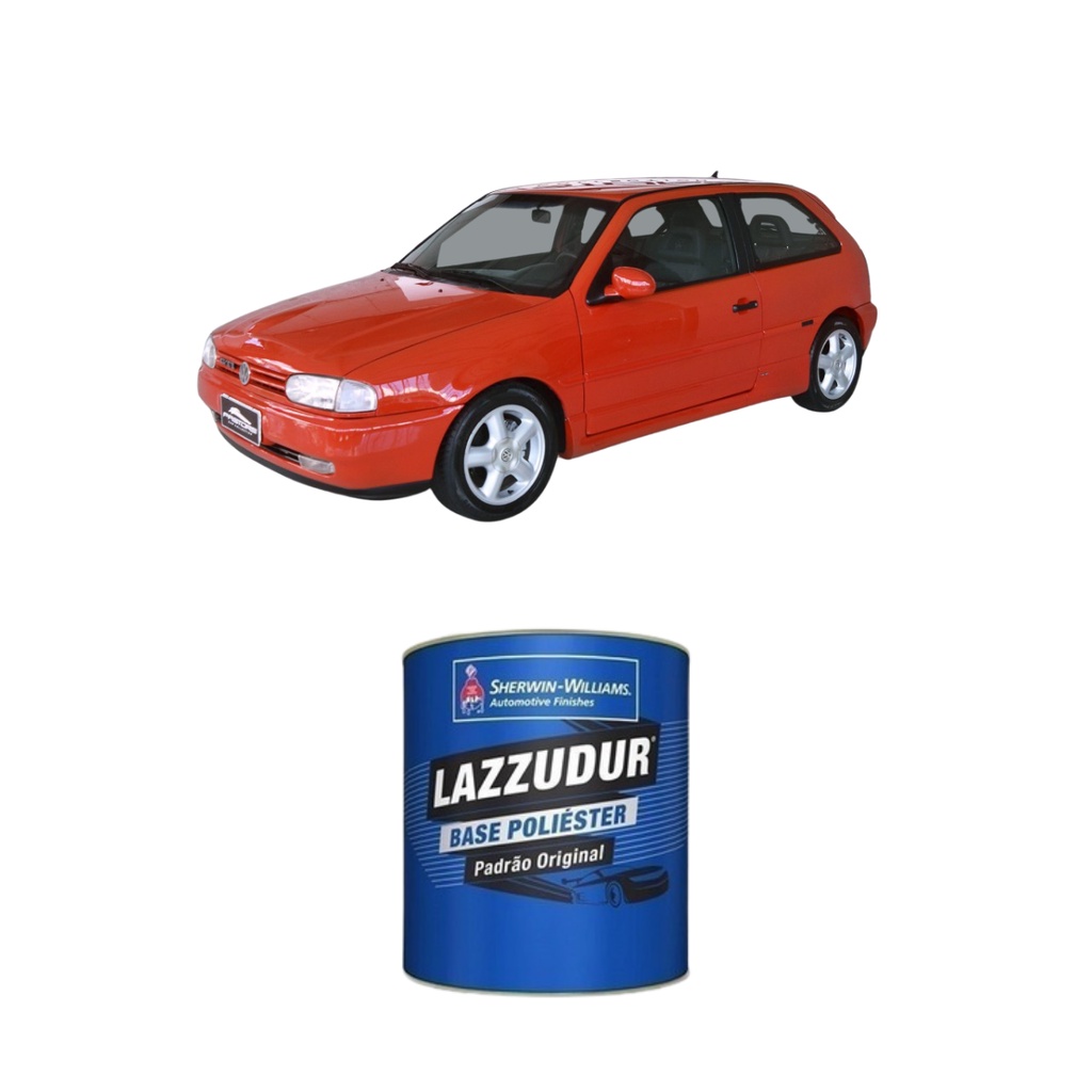 TRISTARcolor Peinture Voiture Kit Pot Prêt à La Pulvérisation Pour VW/Volkswagen LP3G Flashrot/Vermelho Flash Couche De Fond Peinture De Base Vernis Clair 2K 1,75 L