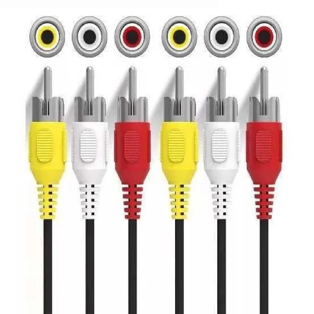 Cabos Áudio Vídeo 3rca X 3 Rca Cabo 1,50 Mt Para Tv De Tubo