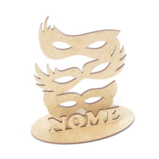 Centro de mesa baile de máscaras com base personalizada em mdf cru aniversários e festas em Oferta na Shopee
