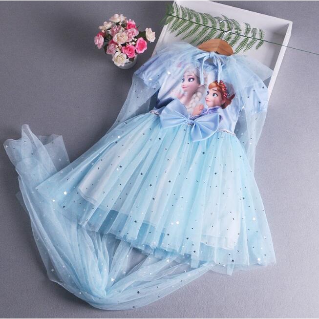 Vestido Meninas Princesa Capa Saia Crianças Lantejoulas De Algodão Vestidos Moda Menina Bebê