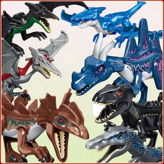 Dinossauro Jurássico Blocos De Construção Montagem De Brinquedos Pterossauro Velociraptor Modelo Educativos Para Crianças