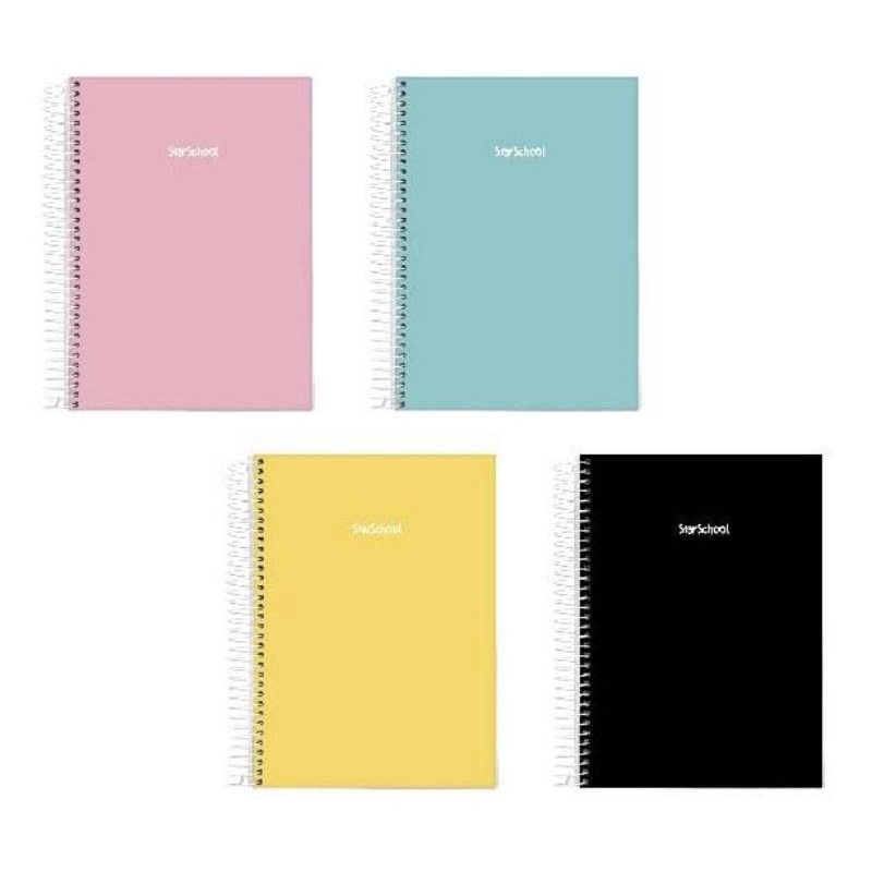 Caderno Cores Pastéis 10 Matérias Estilizado