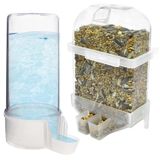 Kit Comedouro + Bebedouro Canário Coleiro Curió Bicudo Periquito Automático Transparente Malha Fina em Oferta na Shopee