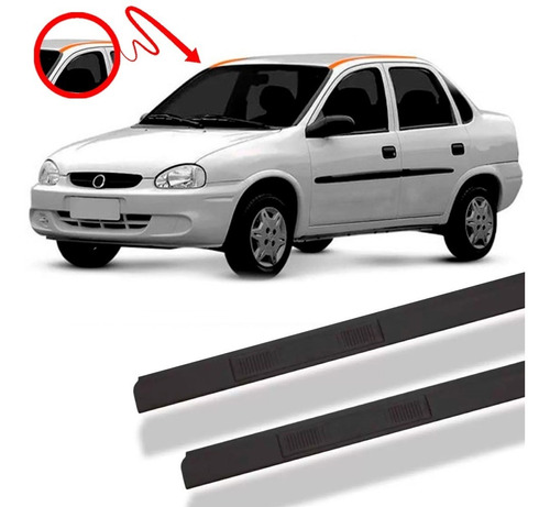 Par Friso De Teto Corsa Classic Com Corte P/ Bagageiro em Oferta na Shopee