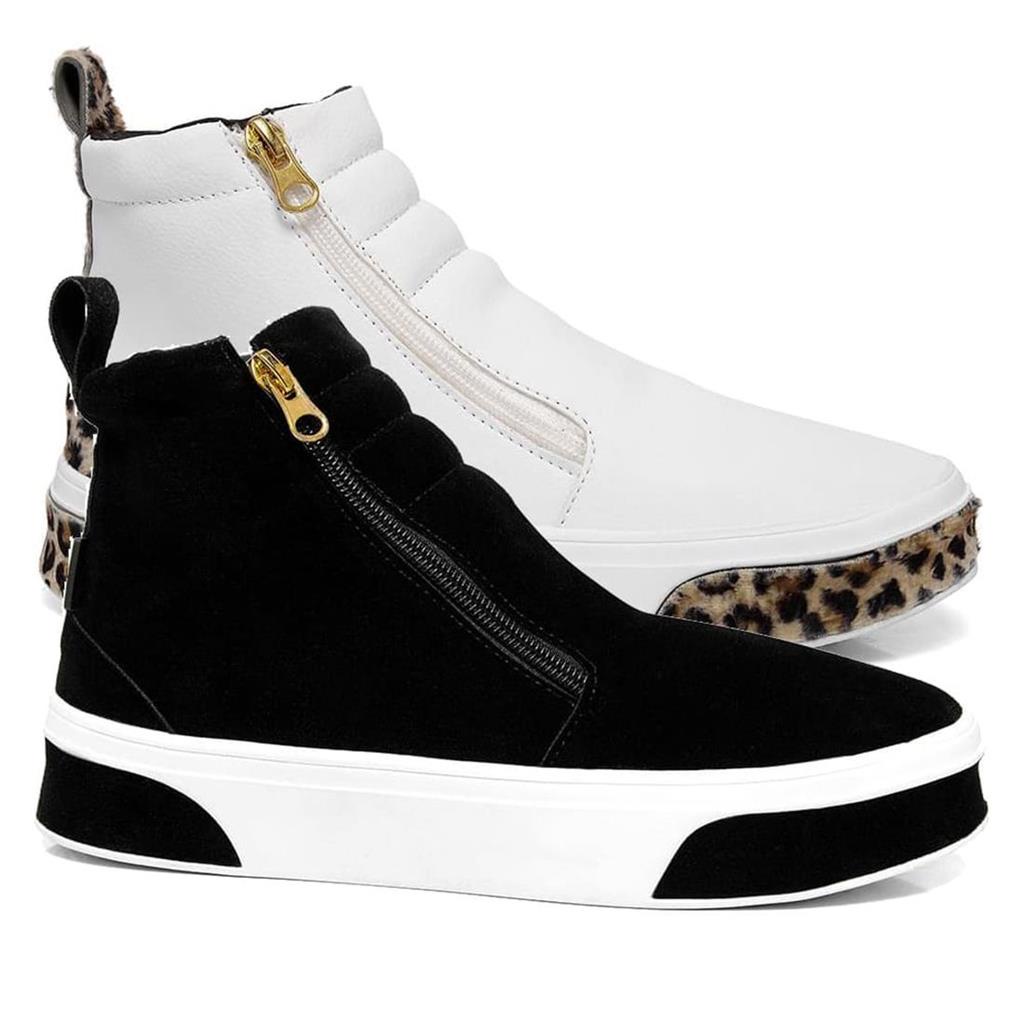 Kit 2 Tênis Botinha Feminino Fitness De Academia Leve em Camurça 203-GG em Oferta na Shopee