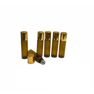 10 frascos vidro(fino e delicado) âmbar rollon 5ml