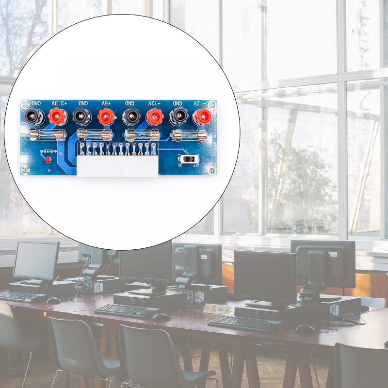 XH-M229 Placa Alimentação Bancada 24 Pinos Adaptador Fuga Fonte ATX Para Computador
