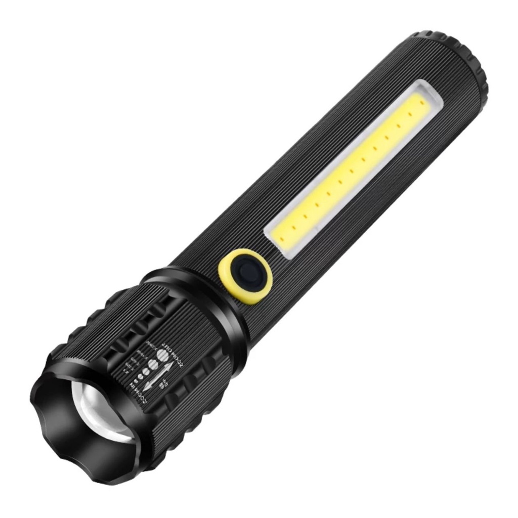 Lanterna Tática Police Q5 Recarregável Profissional Cree Led ponta quebra vidro defesa pessoal