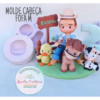 Molde  silicone Cabeça Fofa M