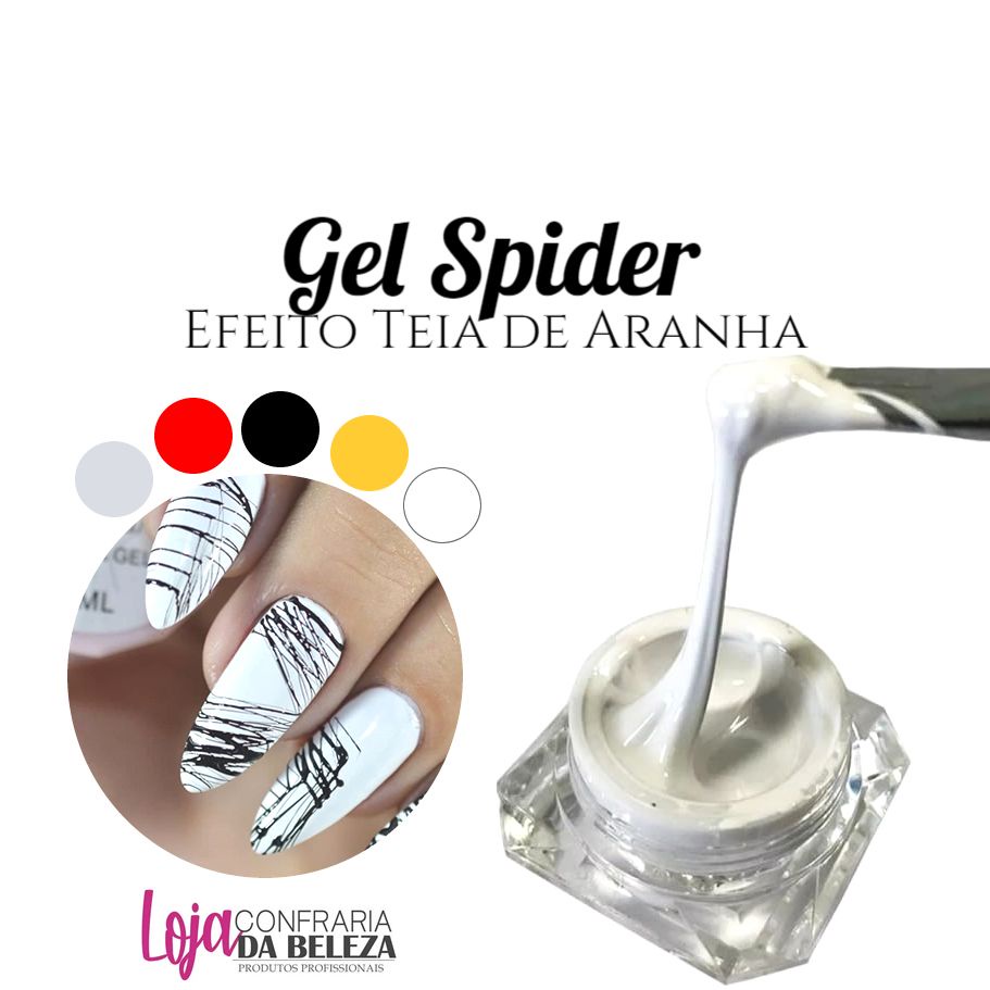 Gel Spider Teia de Aranha para Decoração Unhas Gel