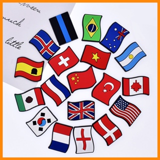 Encantos De Sapato Para Decoração De Tamanco Botão De Alfinetes De Bandeira Nacional em Oferta na Shopee