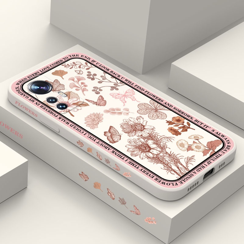 Capa De Celular Vintage Flowers Para Xiaomi Mi 12 12X 11 Pro Lite Ultra 11Lite Design Criativo