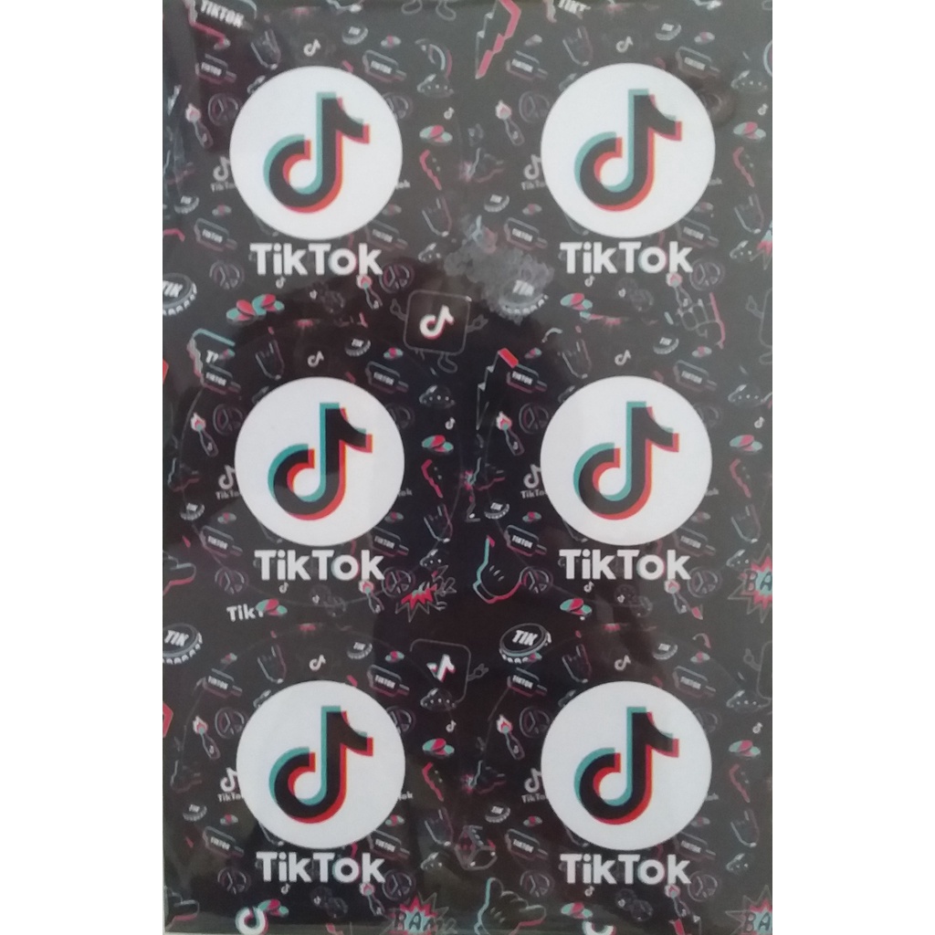 Adesivo temático do Tik Tok c unidades Shopee Brasil