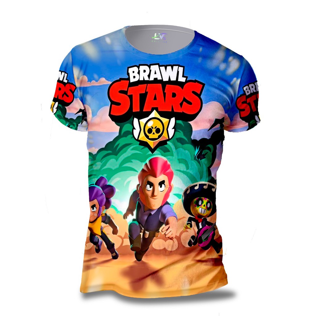 Camisa Camiseta Brawl Stars Game Personalizada Estampa Total Braw1 Shopee Brasil - camiseta do brawls star